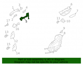 Subaru Forester 19-24 SK rear left door handle mechanism without traction