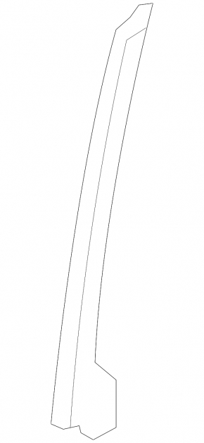 Rear window guide for front door right Lexus ES350 07-12 rear
