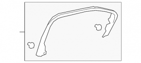 Door frame inner rear left Lexus UX200 UX250h 19-