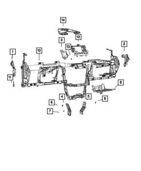 Jeep Cherokee KL 20-23 Torpedo Reinforcement Pipe