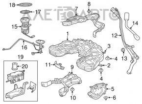 Fuel filler neck Jeep Grand Cherokee WK2 14-15 3.6