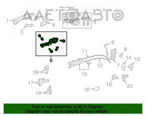 Front left door handle mechanism Lexus RX350 RX450h 16-22