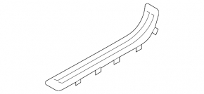 Door sill insert rear left VW Touareg 11-17 structure black
