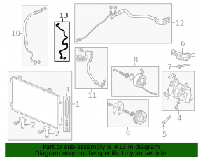 Air conditioning pipe condenser-condenser front Acura RDX 19-25