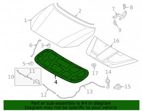 Hyundai Kona 18-23 Hood Insulation