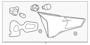Left inner trunk lid light for Toyota Rav4 2013-2015 (pre-restyling)