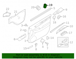 Front Left Seat Memory Button Subaru Legacy 15-19