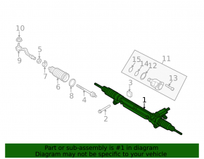 Steering rack Audi Q5 8R 09-12 GUR