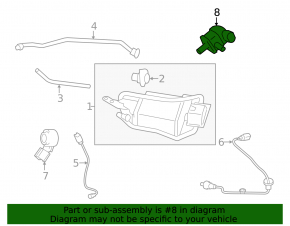Fuel tank ventilation valve Toyota Highlander 17-19 3.5 with bracket