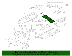 Central underbody protection for Porsche Cayenne 19-23