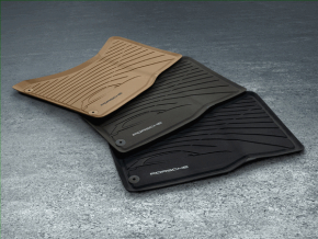 Set of floor mats for Porsche Macan 15-23 gray rubber