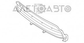 Front bumper grille central Porsche Panamera 14-16 4.8 for parking sensors, for radar