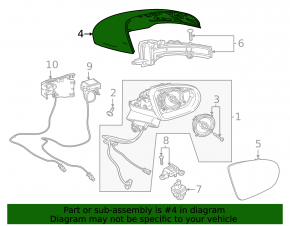 Left side mirror cover for Mercedes A-class V177 19-22
