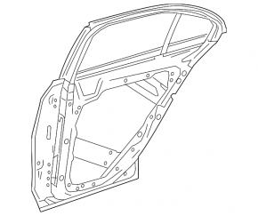 Bare rear left door Mercedes C-class W205 15-21