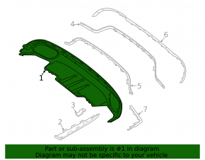 Rear bumper lip Mercedes W213 E 17-23 structure under molding