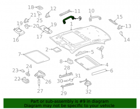 Mercedes W221 front ceiling handle