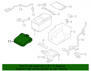 Battery housing cover front Ford Escape MK3 13-19