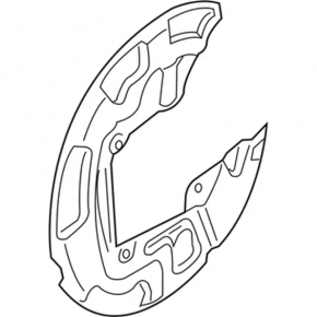 Brake Disc Cover Rear Left Ford Edge 19-24