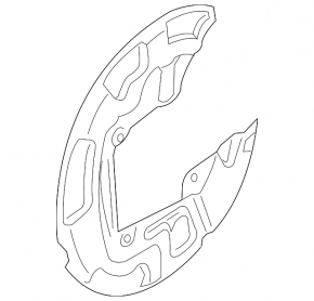 Brake Disc Cover Rear Left Ford Edge 19-24