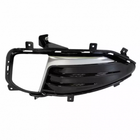 Front bumper grille left Ford Edge 19- under fog lights with silver molding SIGNEDA