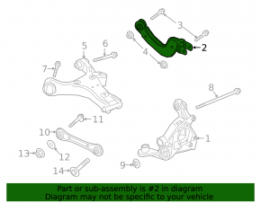 Upper rear left control arm Lincoln Corsair 20-26