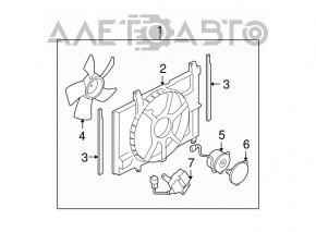 Diffuser radiator shroud bare Nissan Versa 1.8 10-12