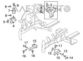 Engine mount central Hyundai Veloster 12-17 1.6
