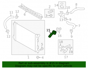 Thermostat housing Kia Forte 4d 14-18 1.8