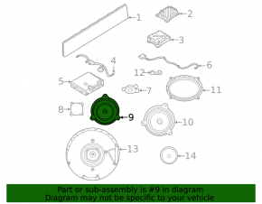 Rear left door speaker Nissan Murano 25-26 Bose