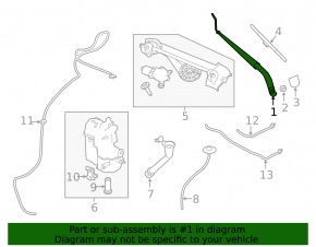 Wiper arm right Nissan Altima 19-24