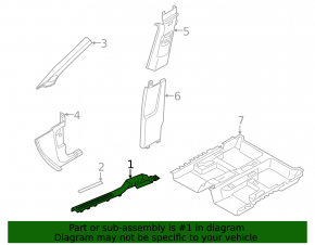 Front right door sill trim VW Taos 22-25 black