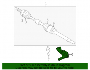 Nissan Rogue Sport 17-19 FWD Hanger Bearing Bracket