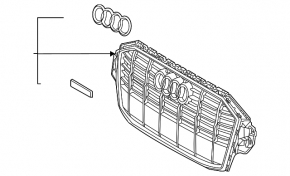 Radiator grill assembly Audi Q7 20- prestige