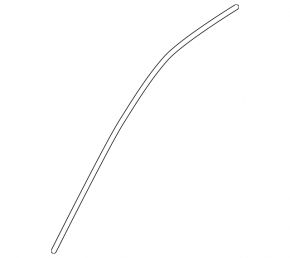 Upper door molding front right BMW 5 F10 11-16 chrome