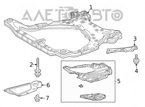 Engine guard left Toyota Highlander 20-22 3.5 FWD