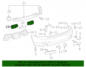 Rear Bumper Absorber Mount Left Lexus IS 06-13