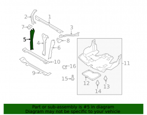 Subaru Tribeca B10 08-14 TV side panel, right