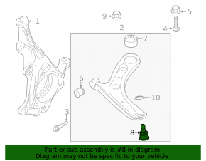 Front left ball joint for Kia Seltos 21-25