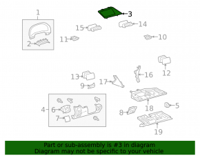 Lexus RX350 RX450h 10-15 black monitor aperture trim