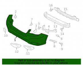 Front bumper bare Subaru Forester 14-16 SJ prerest