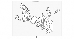 Rear left caliper VW CC 08-17 electric