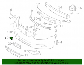 Plug towing hook front bumper Nissan Altima 16-18 rest