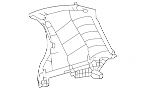 Rear pillar trim in front of the window left Toyota Sienna 21-25 light gray for 8 seats