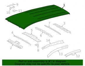 Metal roof for Toyota Rav4 2013-2015 without sunroof