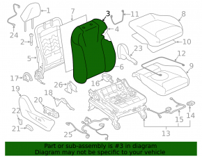 Passenger seat Subaru Forester 19-21 SK without airbag, mechanical, black with gray, scratch