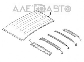 Metal roof for Hyundai Tucson 16-21 without panoramic windows, on the body, with bumpers
