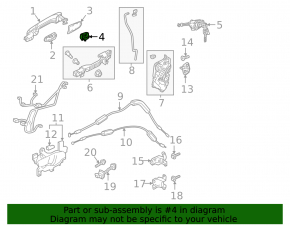 Outer handle plug front right Honda CRV 17-22