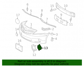 Bracket fog light right Toyota Camry v40 10-11