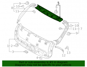 Upper trunk door trim Kia Niro 23 - black