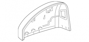 Left side mirror cover for Audi Q3 83A 19-25 with BSM
